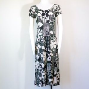 Jams World cream & black floral dress in 'Diva' print